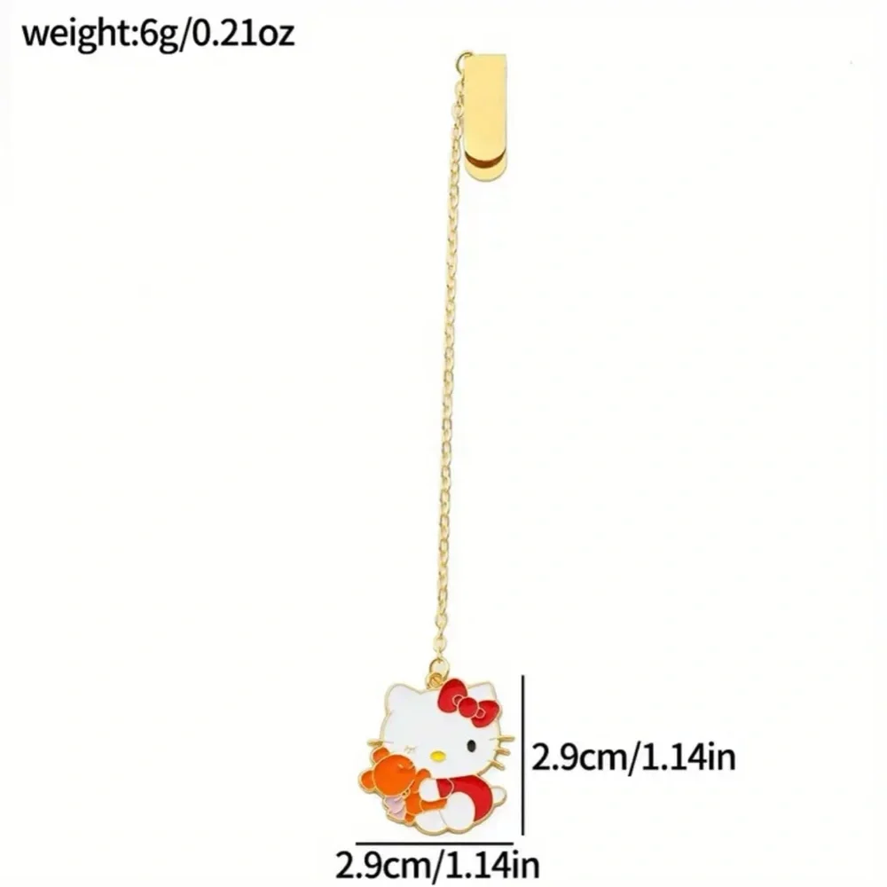 Brand New Adorable Sanrio Hello Kitty Metal Bookmark Charm